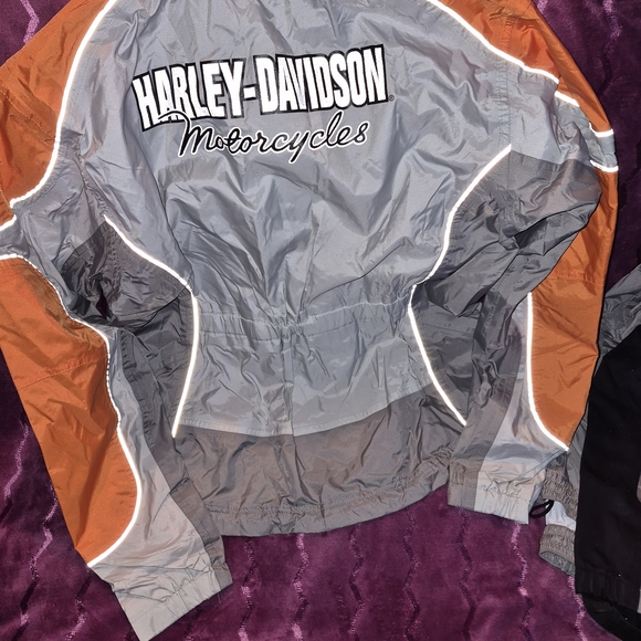 Harley Davidson Womens Mid Point Colorblock Water Proof Rain Suit Size Large - Picture 7 of 10